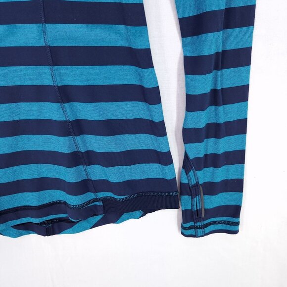 Lululemon Base Runner Shirt Women’s 6 Striped Pullover Long Sleeve Lightweight - Picture 7 of 11